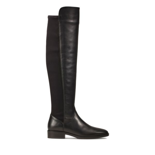 Clarks Womens Pure Caddy Knee High Boots Black | USA-6973804